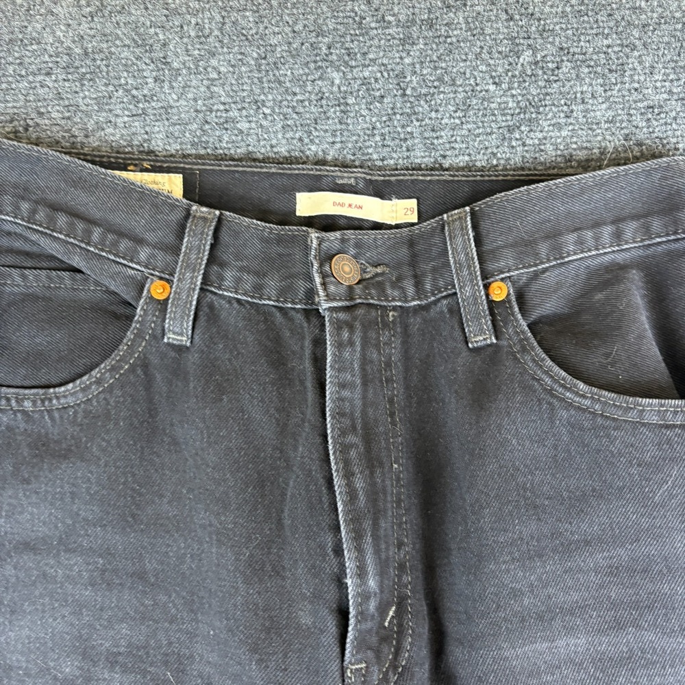 Levi's Baggy Dad Jeans Womens 31x28 Gray Denim Loose Fit Travel Everyday Wear